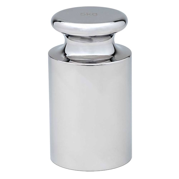 Globe Scientific Calibration Weight, 5kg, OIML Class F1, includes ISO 17025: 2017 Cert. of Calibration GB-F1-5KG-C - main